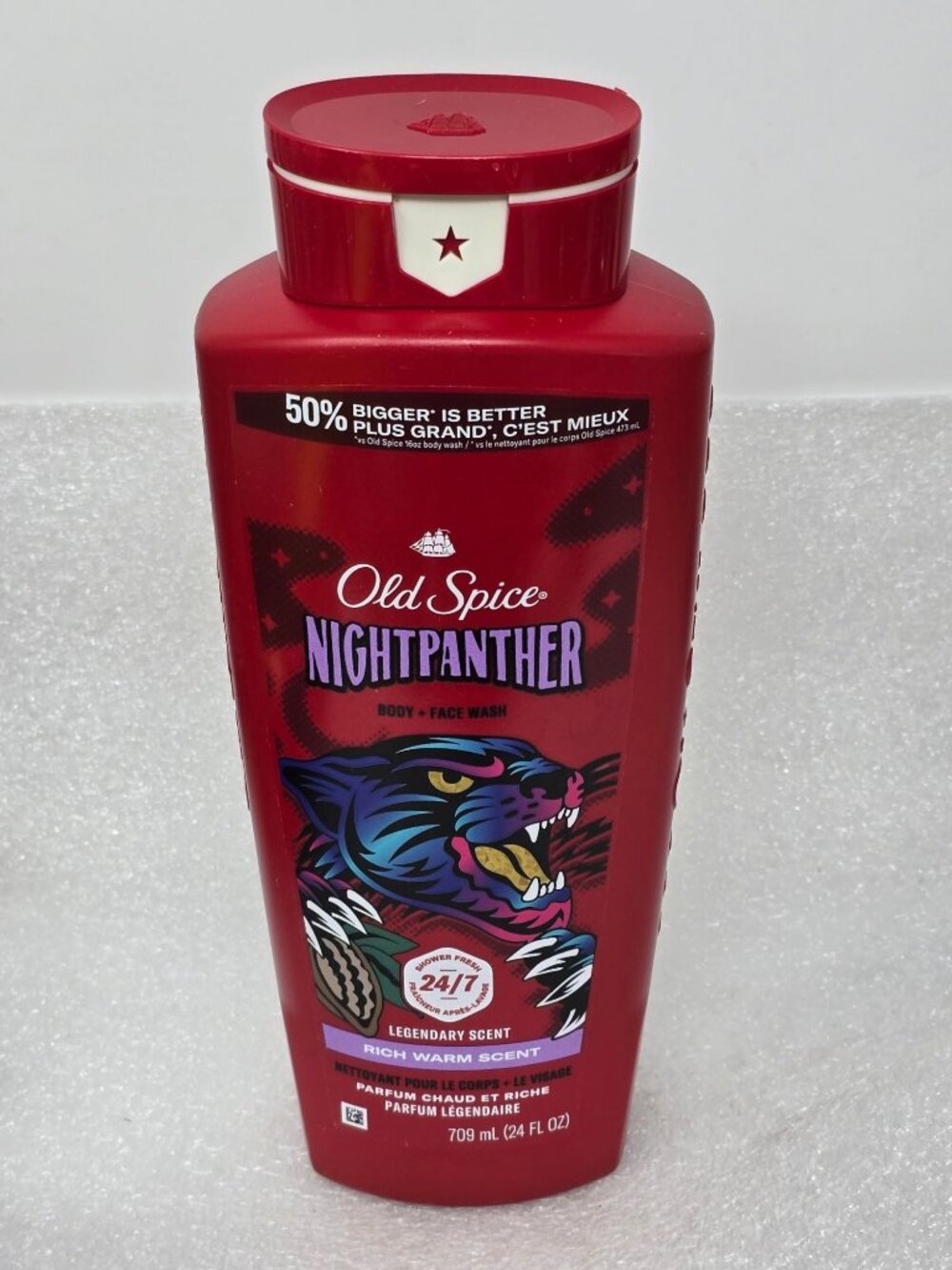Old Spice Night Panther Body + Face Wash 709ml Legendary Scent Rich Warm Scent